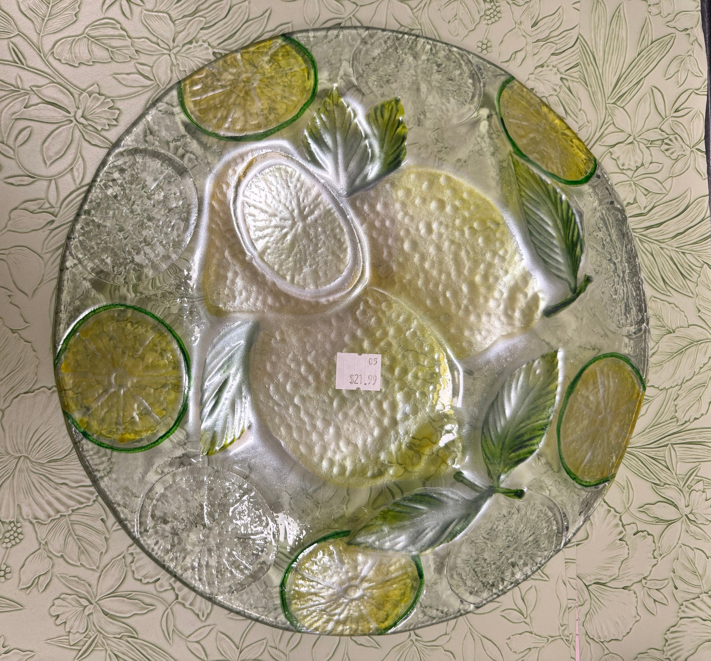 Lemons Glass Plate