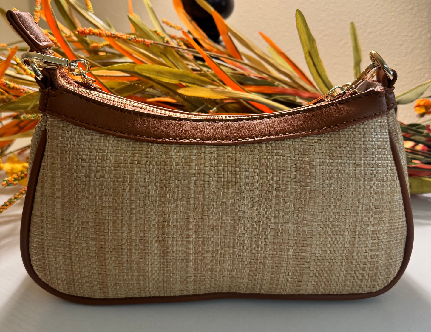 Caroline Hill GIANNA CROSSBODY BAG - NATURAL CAMEL