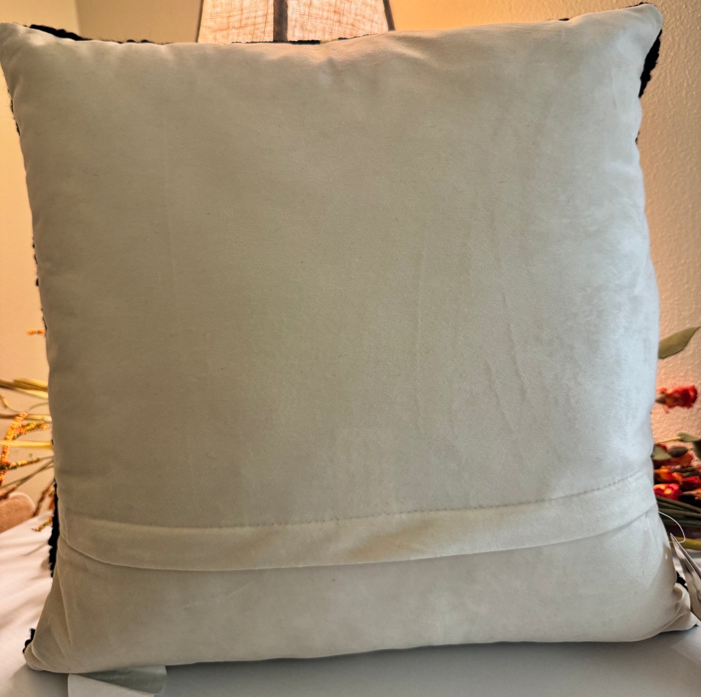 Wool Hooked Bumblebee Pillow 18”x18”