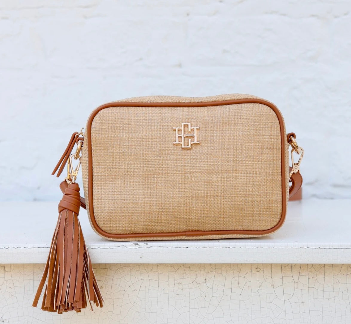 Caroline Hill - Margoe Crossbody Camera Bag - Natural Saddle