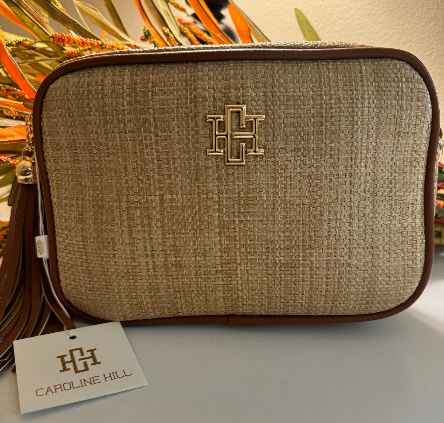 Caroline Hill - Margoe Crossbody Camera Bag - Natural Saddle